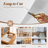 Drawer Shelf Liner for Kitchen Cabinets, Non Adhesive Slip Resistant Paper, Waterproof Washable Mats (White)