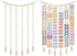 Dahey Macrame Bow Holder Hanging Hair Bow Organizer for Baby Girls Boho