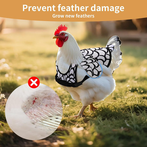 CLYORA Chicken Saddles for hens, Chicken Apron Back Protector for Hens with Adjustable Strap, Chicken Hen Mating Saddle