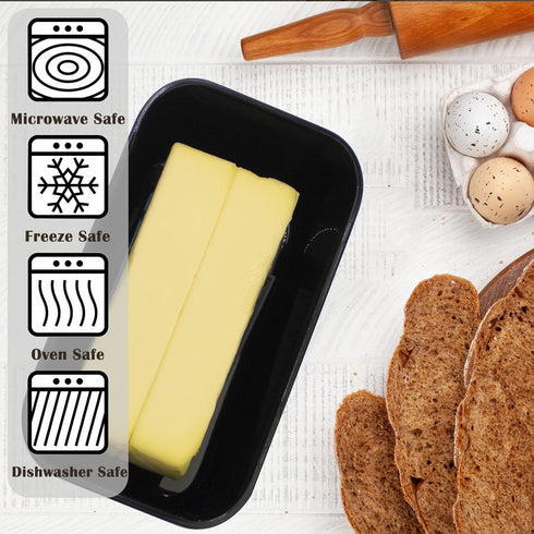 LERIYUFS Countertop, Plastic Butter Dish with Lid for Large Butter Container, Butter Dish with Lid and Knife, Airtight
