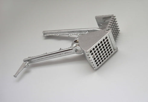 Tredoni Aluminium Big Garlic Press Masher with Head-Cleaner, Olive Pitter, Nutcracker & Meat Tenderizer