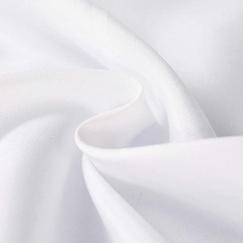 70 Inch Round Tablecloth, Washable Polyester Table Cloth for Wedding Party Dining Banquet (White)
