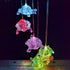 IP44 Wind Chimes Chandelier, Solar Turtles Hanging Lamp ,Wind Chime Pendant Light Waterproof Mixcolor Slow Flashing