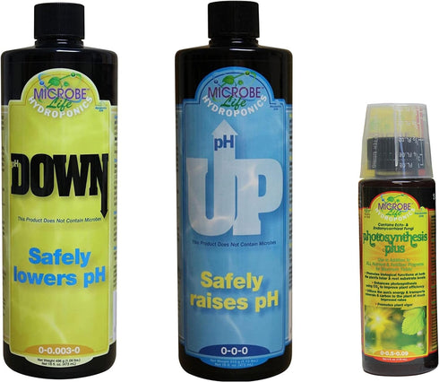 Microbe Life Hydroponics pH Control Kit with pH Up and Down for