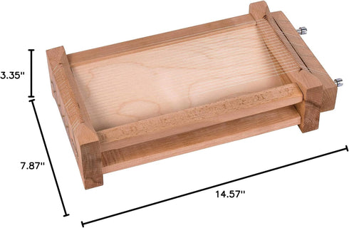 Cooking on Mars 18/8 Chitarra Pasta Cutter, Made in Italy, Beechwood and Stainless Steel