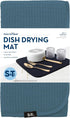 S&T INC. Highly Absorbent Microfiber Dish Drying Mat, Large 16" x 18" Kitchen Counter Pad for Dishes, Tapestry Blue