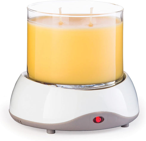 CANDLE WARMERS ETC. Auto Shutoff Candle Warmer Plate (White, Plug-in) Modern Candle