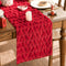 Artoid Mode Red Soft Plush Faux Fur Jacquard Heart Valentine's Day Table