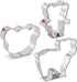 Ann Clark 3-Pc Bear Cookie Cutters Set, Made in the USA, Tiny Bear and Bear Face Designs