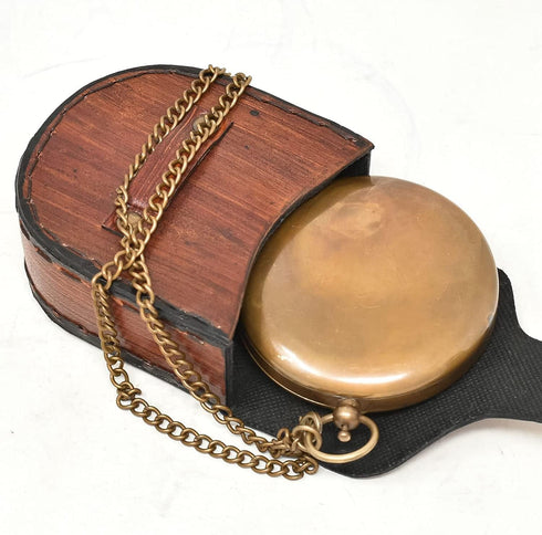 Antique Vintage Sundial Compass, Handcrafted Brass Pocket Sun Dial, Unique Gift for Men, Steampunk Bronze