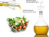 HAIZEEN 13 oz/380 ml Olive Oil and Vinegar Dispenser Glass Cruet Decanter - Keeps Oil Fresh Longer, No Funnel Needed