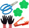 Woohome 5 PCS Garden Pruning Shears Scissors Kit with Rose Stripper Thorn Remover and Floral Gloves