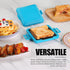 Microwave Toaster, Sandwich Maker, Panini Maker, Dishwasher Safe, Wireless, Time Saving, Fast (Blue)