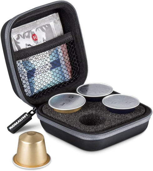Protective Carrying Case for Nespresso & Compatible Capsules, Portable Espresso Maker Holder, Grey