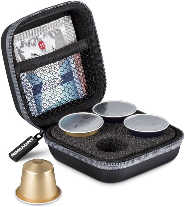 Protective Carrying Case for Nespresso & Compatible Capsules, Portable Espresso Maker Holder, Grey