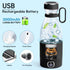 MIAOKE Portable Blender, 350ml Juicer Cup with 6 Blades for Juice Shakes and Smoothies, USB Rechargeable, 3000mAh