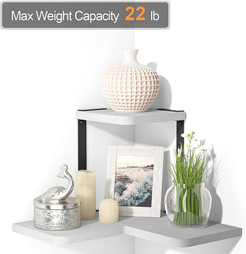 Rustic White Corner Shelf by SRIWATANA - Perfect for Any Room