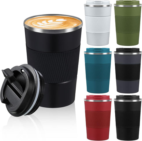 Foaincore 6 Pcs 12 oz Travel Coffee Mug with Lid Leakproof Coffee