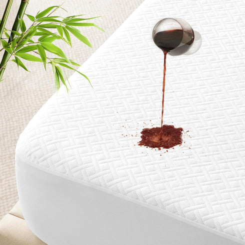 Waterproof Mattress Protector California King Size, Premium Bamboo Viscose Noiseless 3D Air