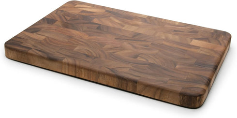 Ironwood Gourmet Large End Grain Prep Station Cutting Board, Acacia Wood, 14 x 20-Inch
