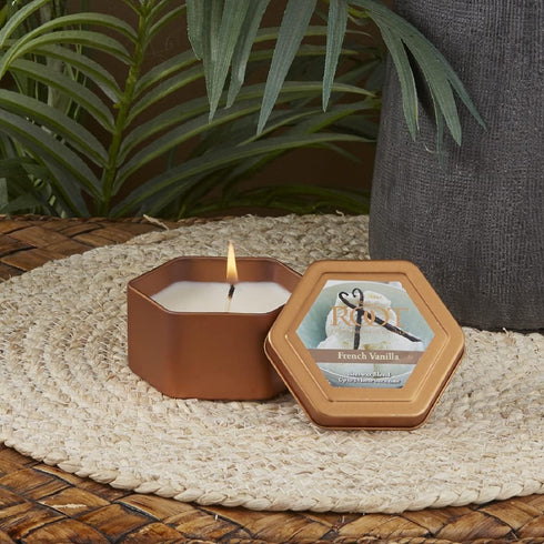 Root Candles Honeycomb Traveler Scented Beeswax Blend Candle, French Vanilla