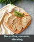 Heart Shaped Cutting Board, 11” x 9” Solid Wood Decorative Serving Board for Cheese, Bread, Snacks