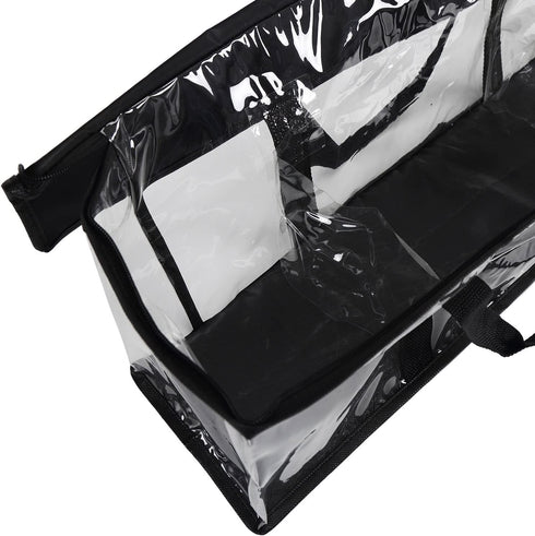 Fasmov 6 Pack DVD Storage Bags - Hold up to 240 DVDs, Water Resistant DVD Holder Case with Handles, Black