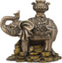 Ebros Small Feng Shui Elephant Carrying Wealth Pot - 4.25" Long Home Decor Accent Figurine