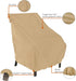 26 Inch Classic Accessories Terrazzo Water-Resistant High Back Patio Chair Cover, Outdoor Chair Covers