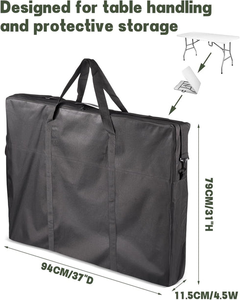6 Folding Table Storage Bag, Fit for ft Folding Table,Waterproof Heavy Duty Large Portable Carry Bag for Folding