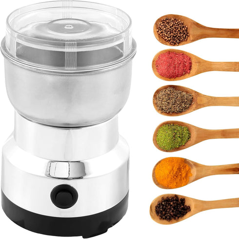 Electric Coffee Grinder, Mini Spice Grinder with 4 Stainless Steel Blades, 300ml Fast Grinding Coffee Mill Grinder, One Button Operation Portable Mill Grinder, Electric Coffee Grinder for Home Kitchen by Generic