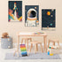 XLXARTQN 3Pcs Astronaut Wall art Nursery Space Adventure Posters Prints Rocketship Wall Decor Explore Dream Galaxy
