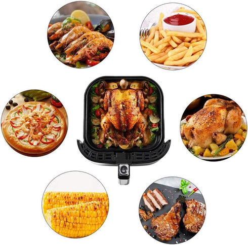 Air Fryer Parchment Paper Liners, 10"×10", 100Pcs Compatible with XXXL Air Fryer, Perfect for 6.8QT/7.6QT/8.5QT/9.5QT