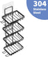 4 304 4 Moforoco Tier Soap Bar Holder for Shower, No Drilling, Stainless Steel, Wall Mounted Soap Holder with Hooks