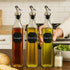 Bottle,4Pack 17 OZ 4 Pourer,2 1 8 (500ml) WERTIOO Olive Oil Dispenser Glass Oil Dispenser for Kitchen with Stainless