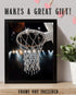 The Money Shot Diamond Basketball Hoop: 11x14 Unframed Poster - Luxury Hoop for Hoopers, Game Room Decor