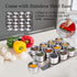 12pcs 94 Upgrade Magnetic Spice Jars with Wall Mounted,Stainless Steel Spice Tins with Lid and Small Holes for Sprinkle