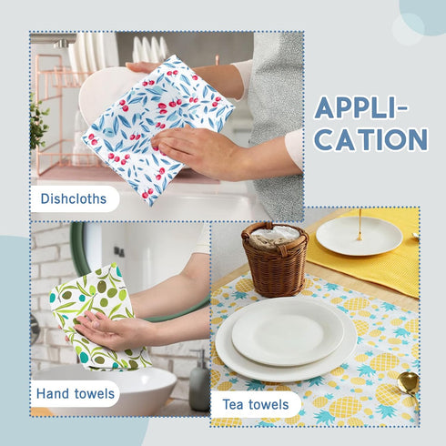 Kitchen Towel Set: 4 Pcs 18x26 Soft Absorbent 100% Cotton Dishcloths for Kitchen Drying, Quick Dry Bar Towel (Olive)