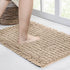 Walensee Non Slip Bathroom Rug (32x20 Inch Beige), Water Absorbent Super Soft Shaggy Chenille Mat