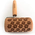 Rolling Pin Embossed with DOG PAWS Pattern, 4 Inch Size Roller for Baking Engraved Cookies