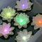 LACGO 12 PCS Floating Lotus Lights - Artificial LED Lotus Waterproof Battery