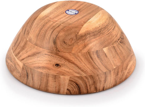 Acacia Wood Fruit Bowl, 10" x 10" x 4", Serving Dish for Fruits or Salads, Beautiful Kitchen Decor