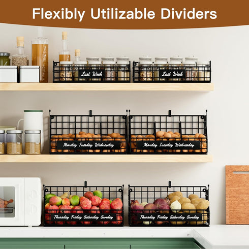 Countertop 3 Egg Holder with Dividers & Labels, Tier Stackable Chicken Egg Holder Egg Baskets for Gathering Fresh Eggs