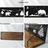 Set 2 Giftgarden Floating Shelves for Wall with Unique Adorable Bears Cutouts, Rustic Wooden Iron Wall Shelf Bear Decor