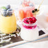 5.3oz 7 OZ Pack-of-4Pcs (5.3, 8, MGJS5-7) Thymart / Mini Glass Jar with Lid for Pudding, Yogurt, Caviar, Herb, Jelly