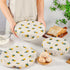 Reusable Bowl Covers for Bread Proofing, Embroidered Daisy Linen Cotton Cloth, Eco-friendly