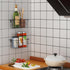 MaraFansie 2 Pack Hanging Kitchen Baskets, Wire Storage Basket Over the Cabinet Door Organizer with Adhesive Strips
