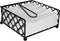 Blue Donuts Lattice Collection Napkin Holder, Flat Napkin Holder for Kitchen and Dining Tables, Black