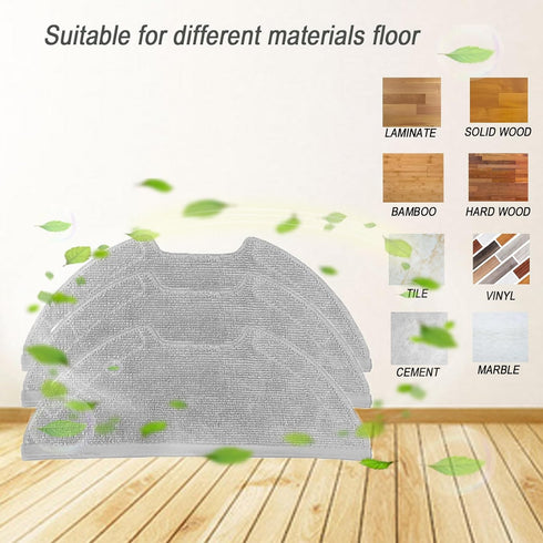 Mop Pads Accessories for Eureka E10s Robotic Vacuum Cleaner, Washable Microfiber Replacement (6Pcs)