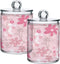 Kigai Watermelon 2PC Airtight Transparent Plastic Storage Jar for Food, Herbs, Tea, Easy to Use with Storage Lid